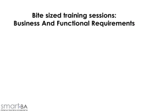 Business & Functional Requirements Training Presentation