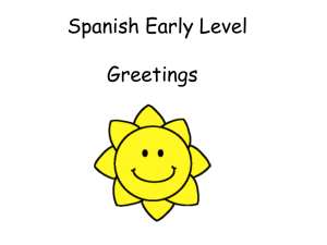 Buenos días song - Edinburgh Modern Languages