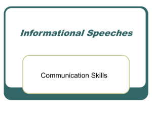 Informational Speeches