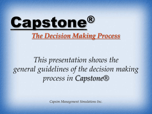 Capstone Decision Making Process: A Simulation Guide