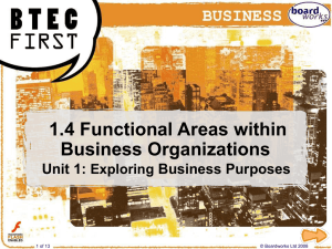 Relationships between functional areas - School