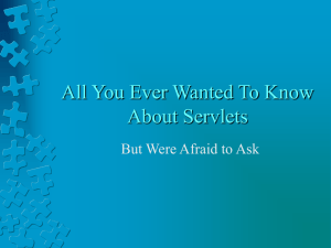 Java Servlets lecture slides (in PPT format)