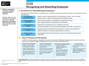 Employee Recognition & Rewards: Guidelines for Managers