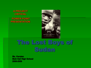 Lost Boys of Sudan: Refugee Crisis Presentation