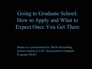 Applying to Grad School - University of Southern California