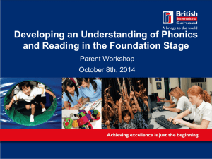 Developing anUnderstanding of Phonics an