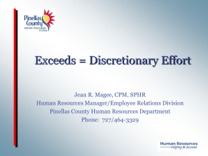 Exceeds - Discretionary Effort