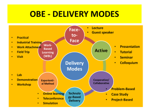 OBE Delivery Modes & Teaching Strategies