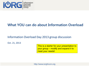 this presentation - The Information Overload Research Group