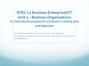 PPT 3 Reasons for setting Aims and Objectives P2