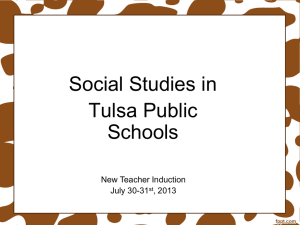 Social Studies in TPS - Tulsa Public Schools