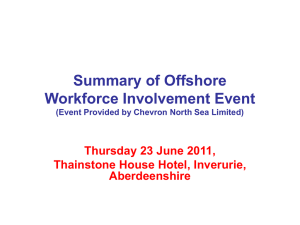 Summary of Offshore Workforce Involvement Event (Event