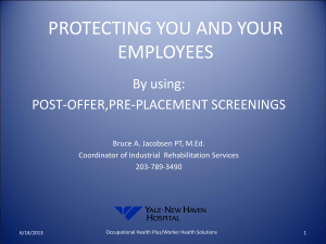 Post-offer, Pre-placement - Connecticut Department of Labor