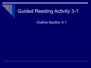 Guided Reading: Early English Settlements in America