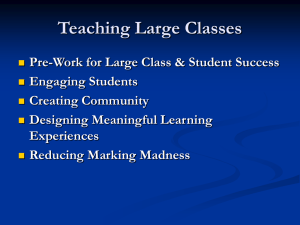 Teaching Large Classes