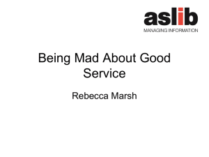 Good Service in Information Management: A Presentation