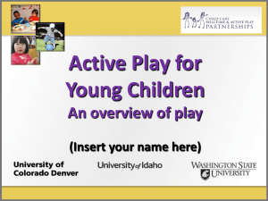 Active play - Child Care MAPP