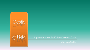 Depth of Field: Photography Presentation for Camera Clubs