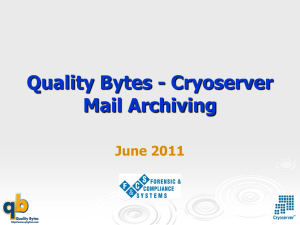 Cryoserver Presentation