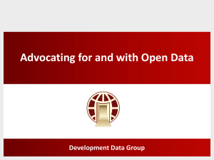 Open Data Initiative Advocacy Presentation