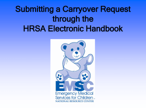Submitting a Carryover Request through the HRSA