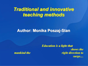 Traditional & Innovative Teaching Methods