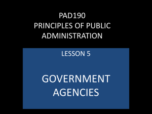 Government Agencies in Malaysia: Principles of Public Administration