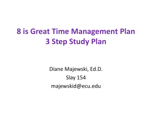 8 is Great Time Management Plan 3 Step Study Plan