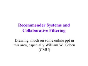 Collaborative Filtering: A Tutorial