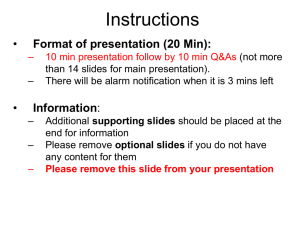 Project Review Presentation Template (CERP)
