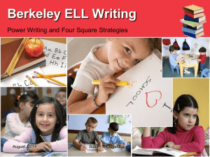 ELL Writing: Power Writing & Four Square Strategies