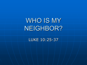 WHO IS MY NEIGHBOR? - Knollwood Church Of Christ