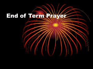 End of Term Prayer: Gratitude and Guidance