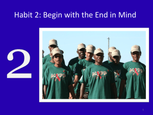 Habit 2: Begin with the End in Mind - Leadership Presentation
