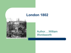 London 1802: Wordsworth Poem Analysis