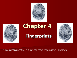 Fingerprints: Classification, Identification, & Forensics