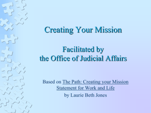 Creating Your Mission: A Guide to Personal Mission Statements