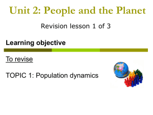 Revision - Population - Allerton Grange High School