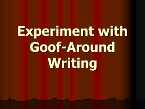 Experiment with Goof