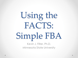 FACTS: Simple FBA - Functional Behavior Assessment Guide