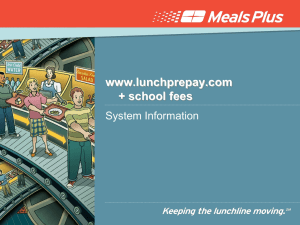 Online meal pay info