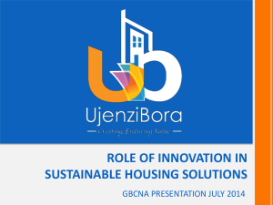 Role of Innovation in Housing Solutions