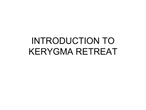 Kerygma Retreat: Evangelization & Christian Teachings