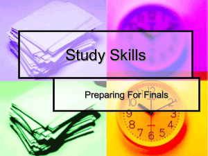 Study Skills Power Point - The Westminster Schools