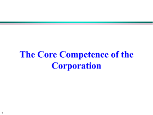 The Core Competence of the Corporation
