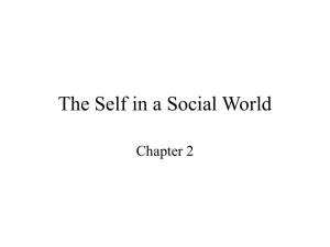 Chapter 2 - The Social Self