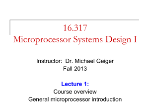 Microprocessors I