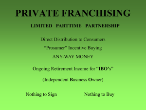 PRIVATE FRANCHISING