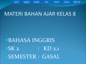 English Lesson: Announcements - Grade 8