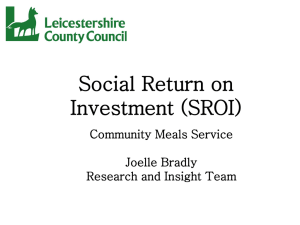 Social Return on Inv..